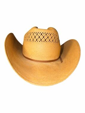 Vintage Stetson Roadrunner Bryant Finish Western Straw Cowboy Hat Size 7 1/4